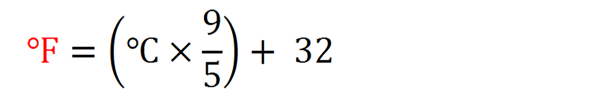 Celsius to Fahrenheit Formula (°C to °F formula)