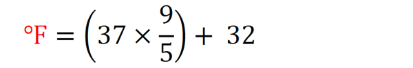 37 Celsius to Fahrenheit (37 C to F)