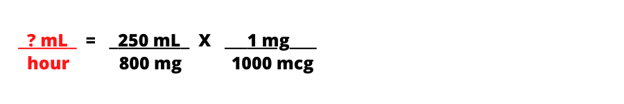 IV Drips in mcg/kg/minute into ml/hr 1-2